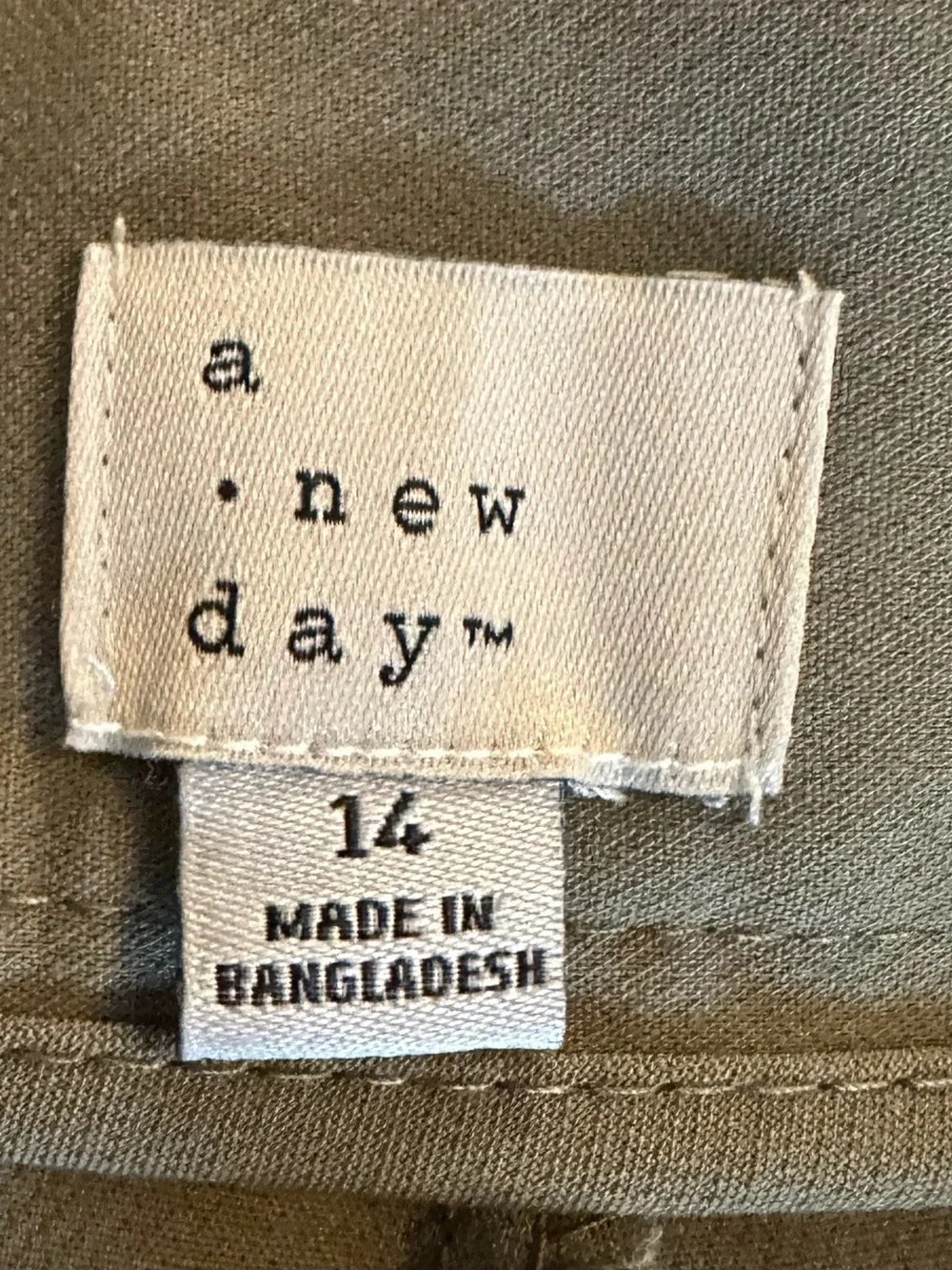 a new day Men’s Pleated Chino Shorts in Olive Green